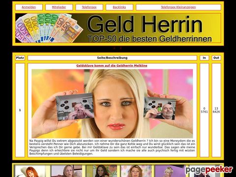 mehr Information : Geldherrin Topliste die besten Moneydoms