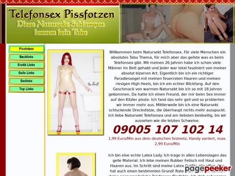 mehr Information : Natursekt Telefonsex - Pissfotzen außer rand und Band